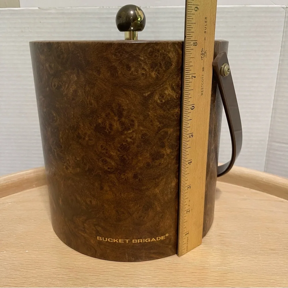 Vintage Morgan Designs Bucket Brigade Ice Bucket MCM Retro Marbled 60s Party